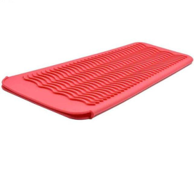 Curling Iron Mat (Color: Rose Red)