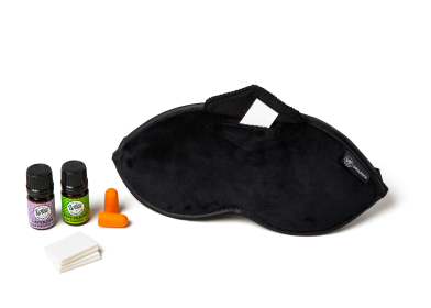 Redolence Aromatherapy Plush Sleep Mask Set (8 Colors) (Color: Black)