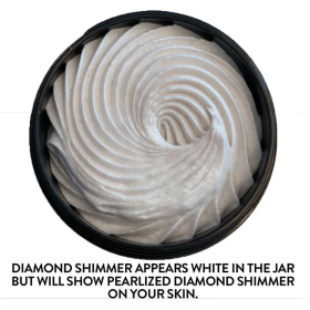 Organic Shimmering Whipped Body Butter (Color: Diamond, size: 4 oz.)