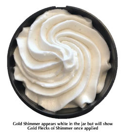 Organic Shimmering Whipped Body Butter (Color: Gold (Single Jar), size: 8 oz. Travel Size)
