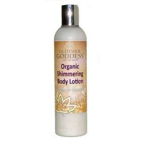 Glimmer Goddess Organic Shimmer Body Lotion - Sparkle For All Skin Types (Color: Diamond, size: 8 oz.)