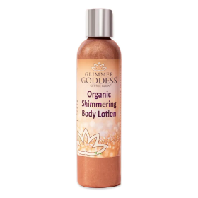 Organic Bronze Shimmer Body Lotion (Color: Bronze, size: 8 oz.)