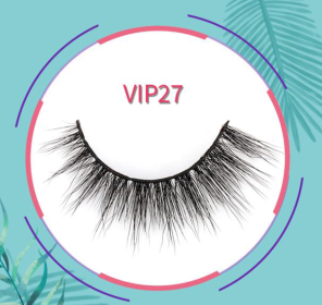 Eyelashes One Pair (Color: Black, size: #27)