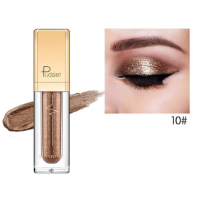 Pudaier Glitter & Glow Liquid Eyeshadow (Color: # 10 Dark Brown)