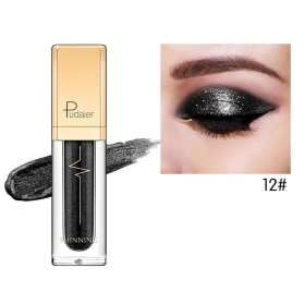 Pudaier Glitter & Glow Liquid Eyeshadow (Color: # 12 Black)
