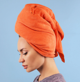 Sleek'e Microfiber Hair Towel (Color: Coral)