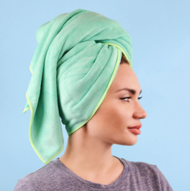 Sleek'e Microfiber Hair Towel (Color: Mint)