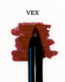 Retractable Matte Lip Liner With Shea Butter (Color: Vex-Deep dark plum with cool pink undertone)