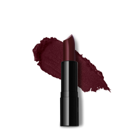 Luxury Matte Lipstick 0.12 Oz. (Color: Wicked-Plum with a cool, deep violet undertone)