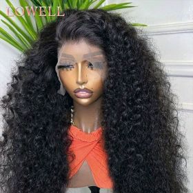 Transparent 13x4 13x6 HD Water Wave Lace Front Wigs Curly Human Hair Wigs Deep Wave Lace Frontal Wigs For Women Pre Plucked (Hair Color: 13x6 Lace Wig, Stretched Length, Density: 30inches, 150%)