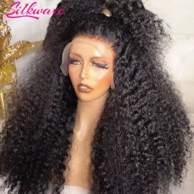 250 Density Water Wave 13x6 HD Lace Front Wig Curly Human Hair Wig 100% Pre Plucked 30 40 Inch Deep Wave Frontal Wigs For Women (Stretched Length, Density: 38inches, 150%, Color: 13x6 Lace Front Wig)